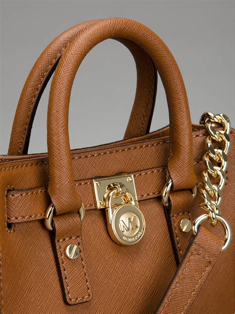 michael kors brown purse two toned|Michael Kors brown shoulder bag.